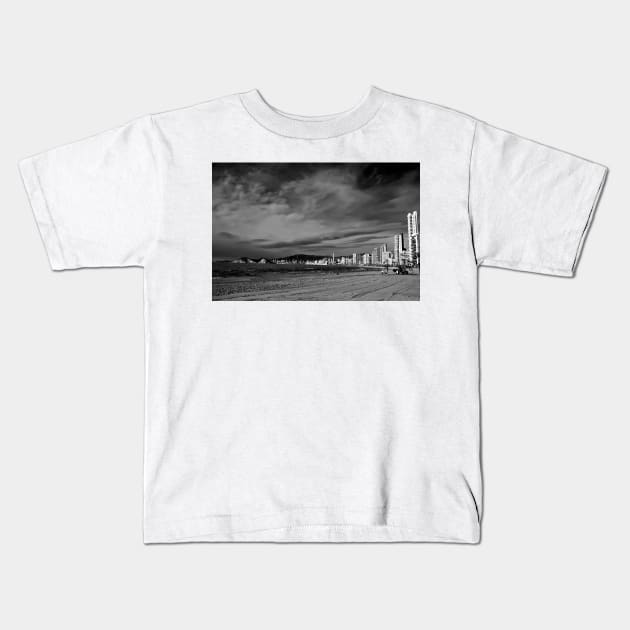 Benidorm Levante Beach Costa Blanca Spain Kids T-Shirt by AndyEvansPhotos